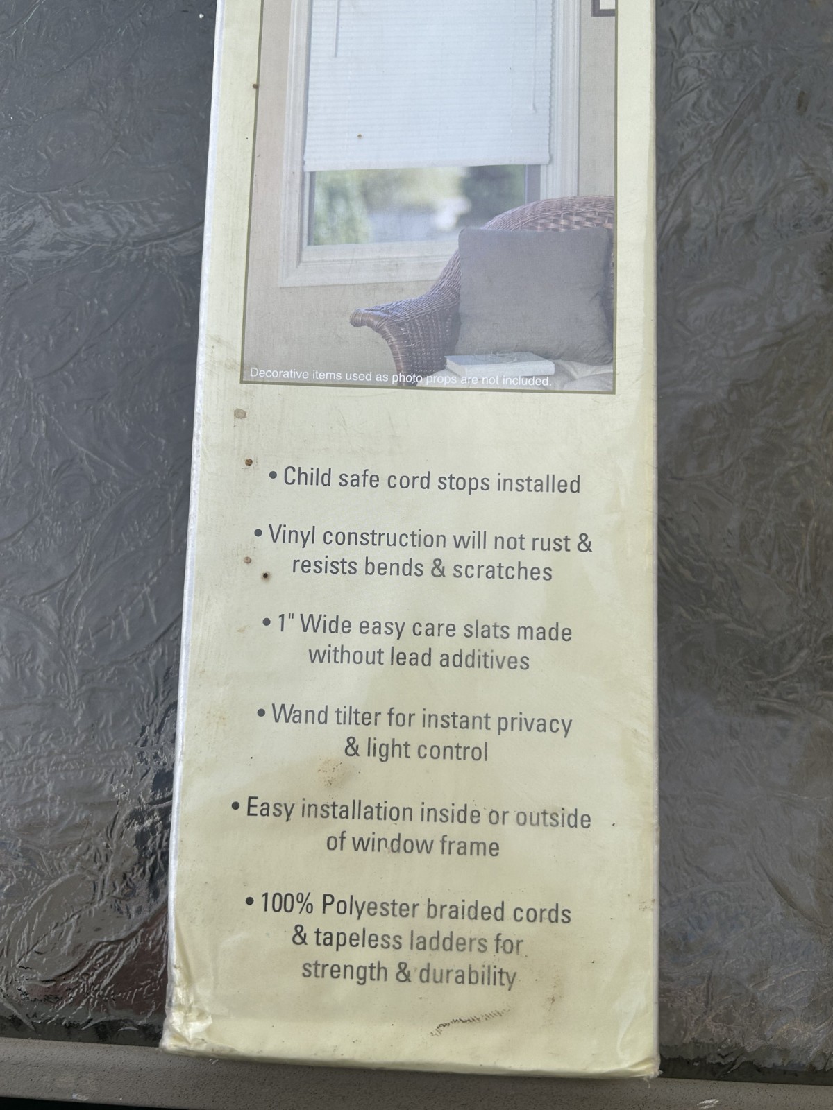 Mainstays Mini Blinds White Vinyl Light Filtering 36×64 New In Box