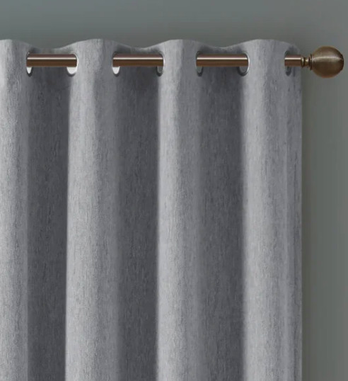 SunSmart Total Blackout Lined Panel Pair with Grommets, Silver Gray 52” x 84”