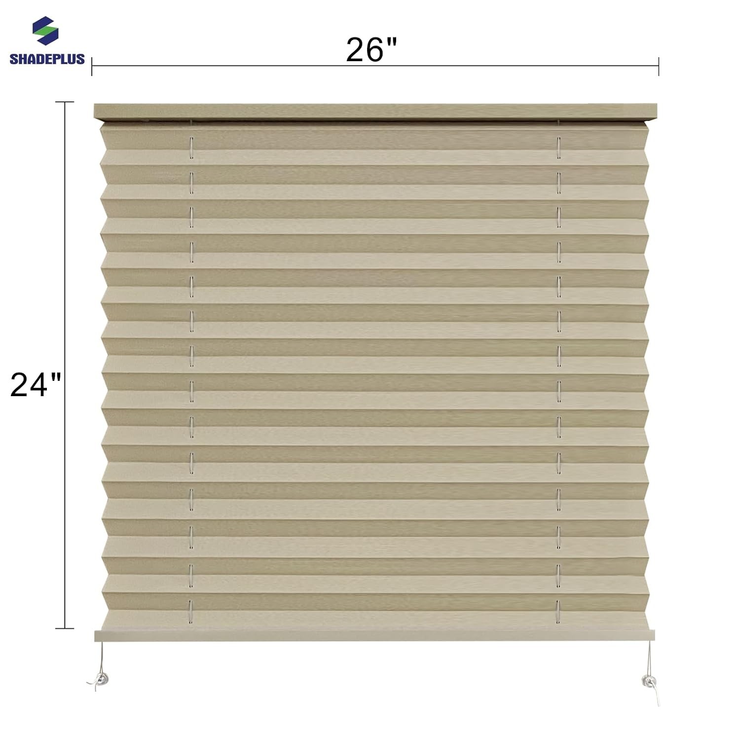 RV Pleated Shades Cappuccino 26″ W x 24″ H Window Blinds for Motorhomes Campers