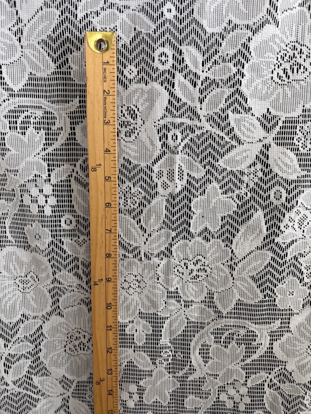 White Floral Lace Curtain Panel 30″ W x 36″ L Polyester Fabric Sheer Decorative