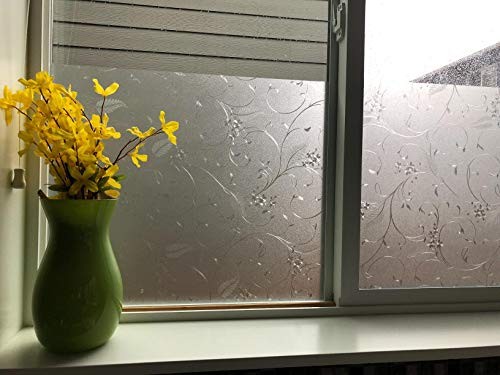 Frosted Privacy Window Film, Glass Door Privacy Film 35.4×78.7 Inches Wheat