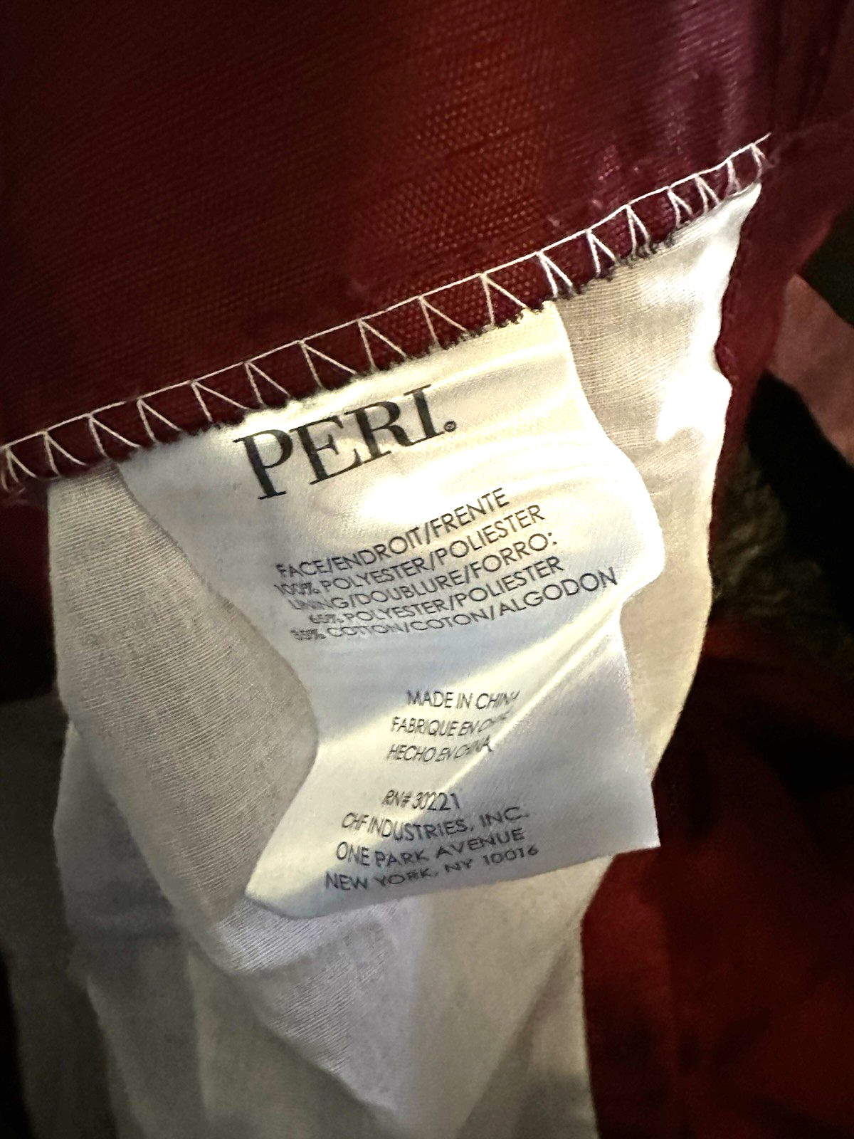 PERI SPELLBOUND TEXTURED Crimson (2) PINCH PLEATED PANELS WINDOW CURTAINS 32X93
