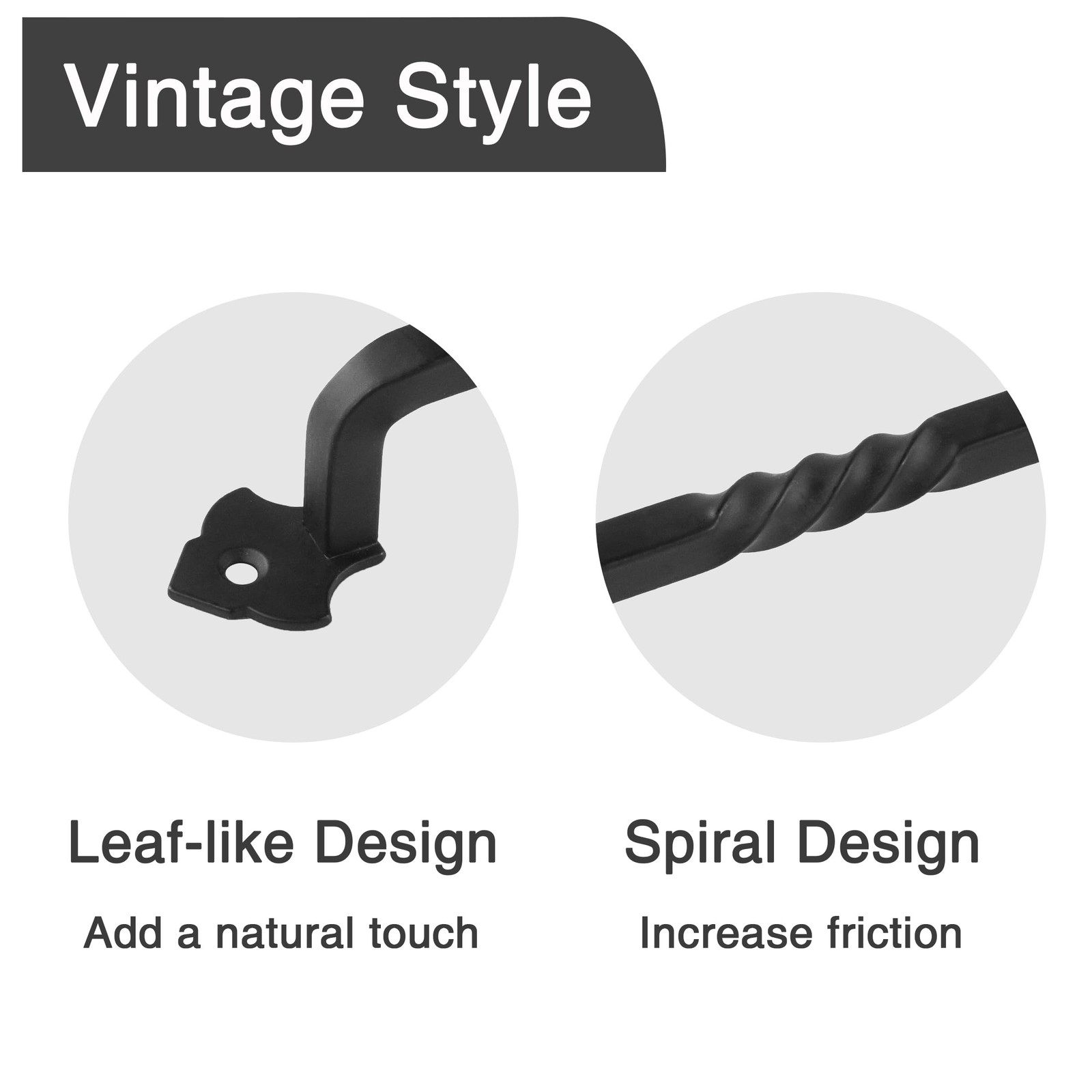 OVOV 2 Pack Barn Door Pull Handle Hardware for Garden Gate 6inch | Solid Stee…