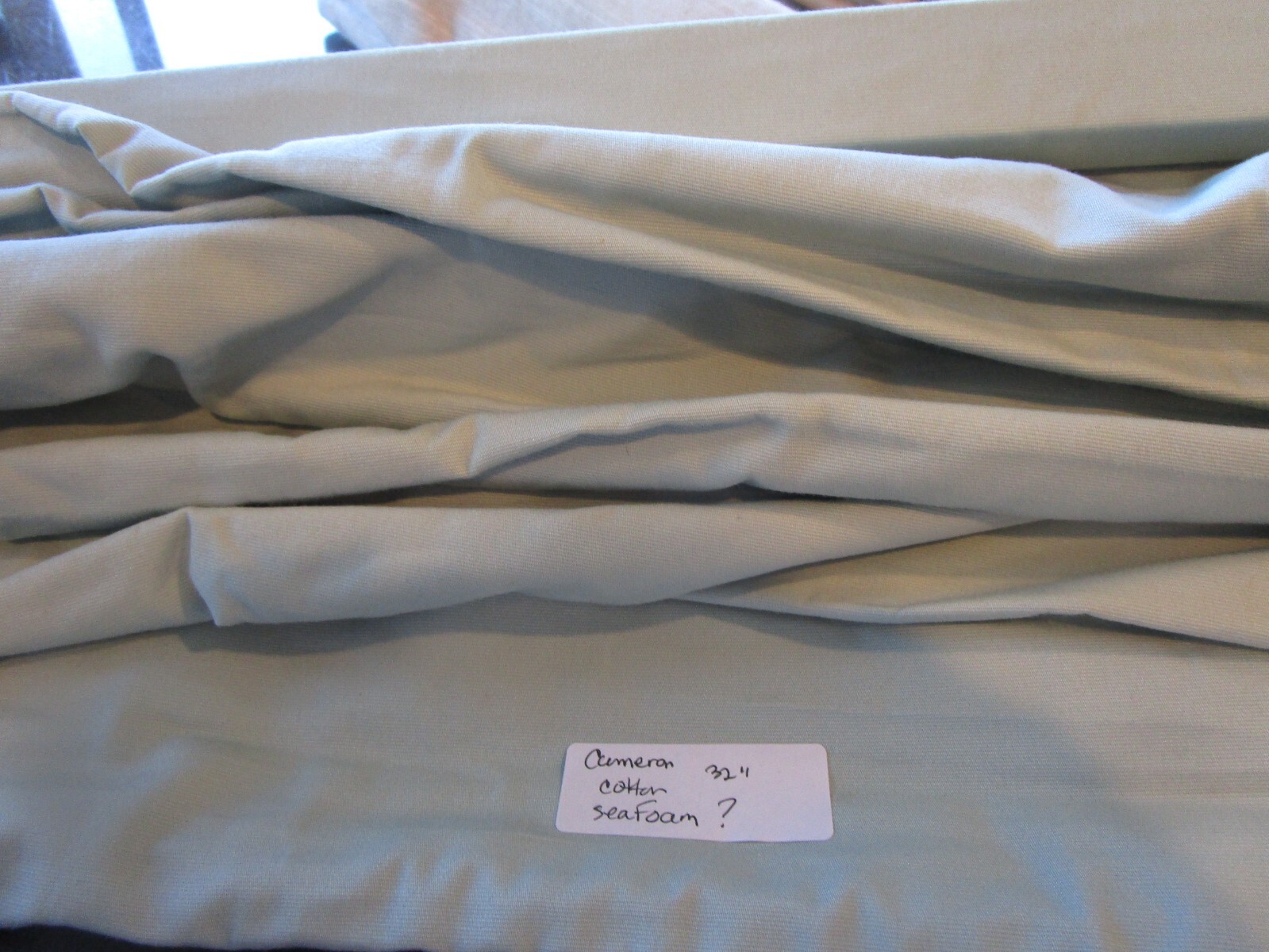 Pottery Barn Cameron Cordless Blackout Roman Shade cotton seafoam 32 64 New