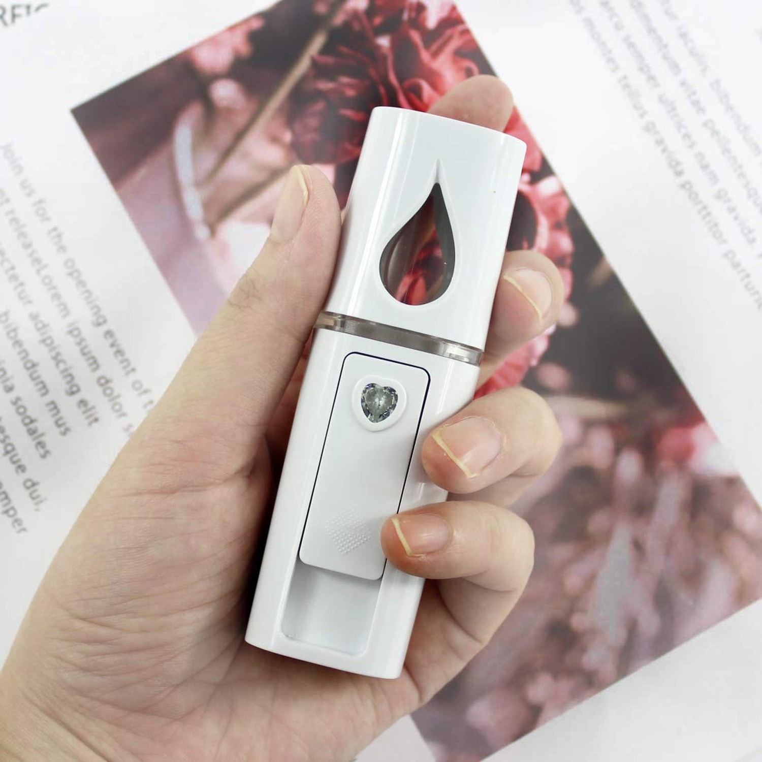 Portable Nano Facial Mister Mini Facial Steamer Atomization Eyelash Extension…