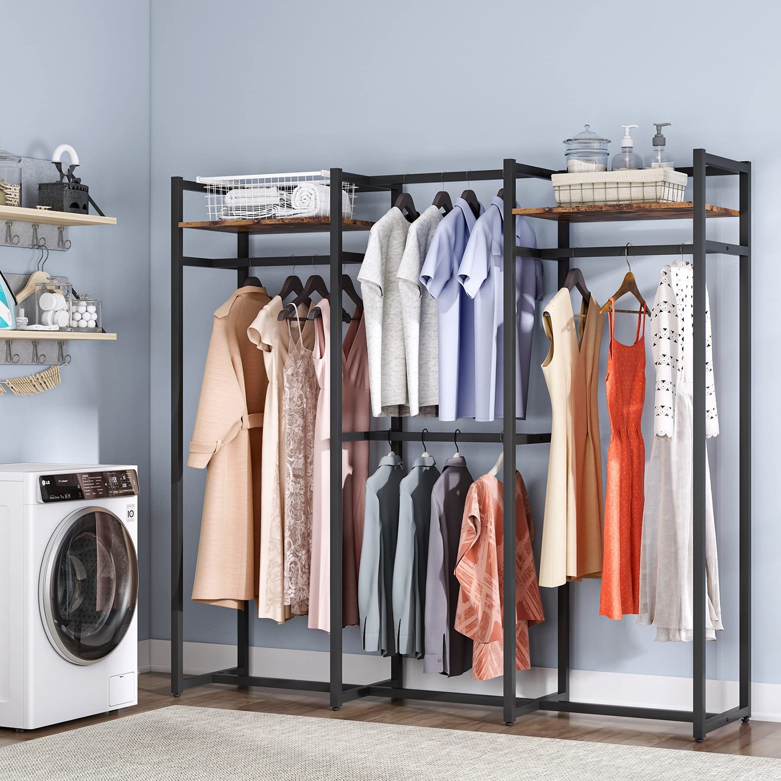 Tribesigns Garment Rack Heavy Duty Clothes Rack, Free Standing Closet Organiz…
