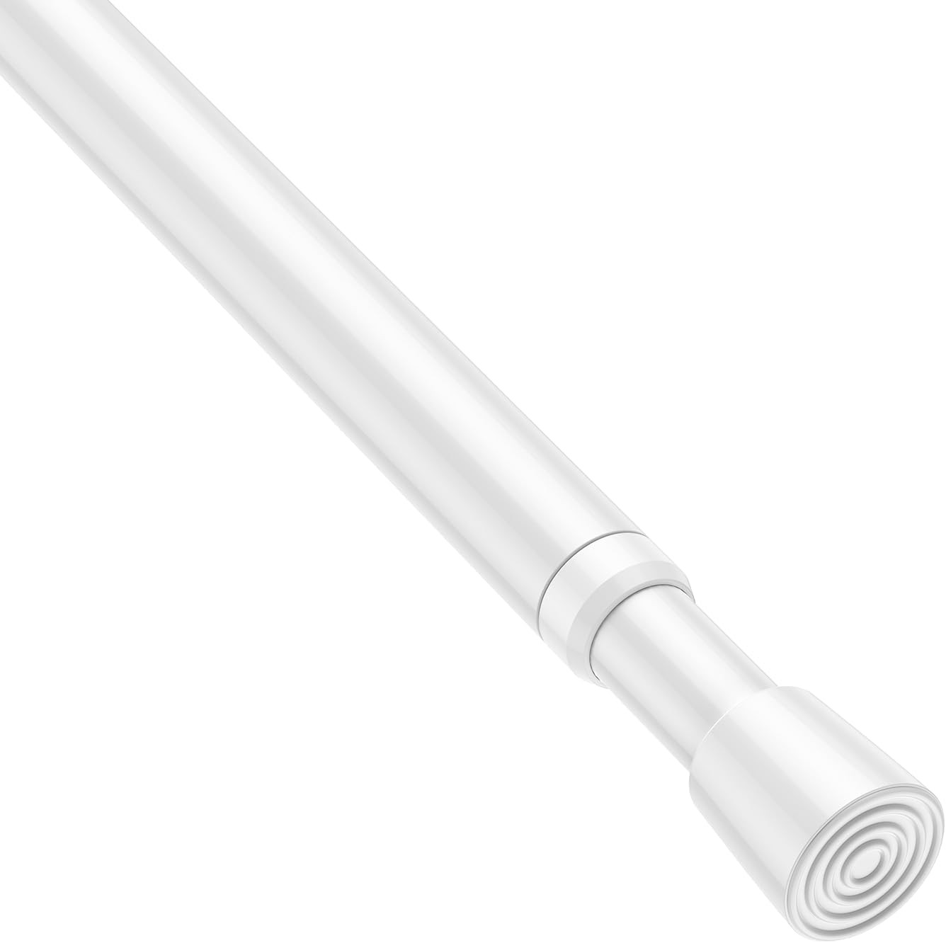 1 Pack Spring Tension Rod, Adjustable 33-59 Inch No Drill, White | 5/8 Inch Diam