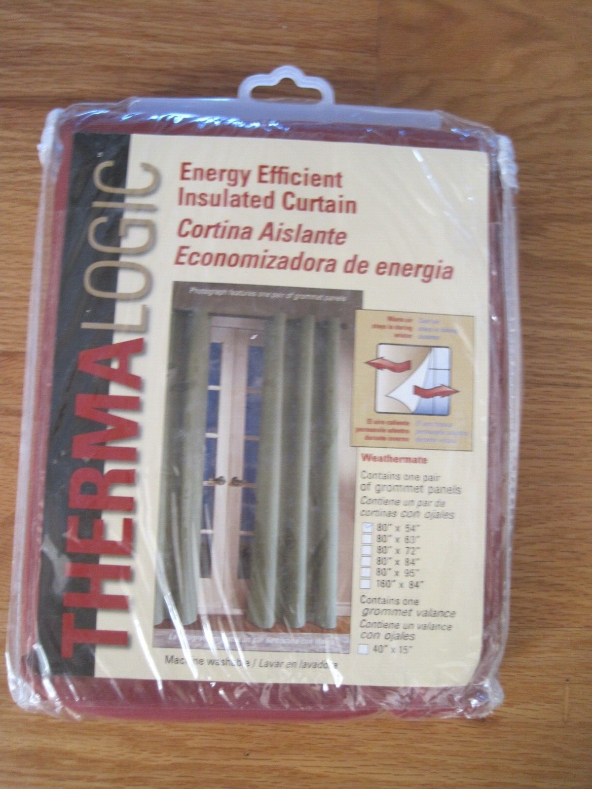 Therma Logic Weathermate Grommet Panel Pair Curtain Red Old Stock 80×54″
