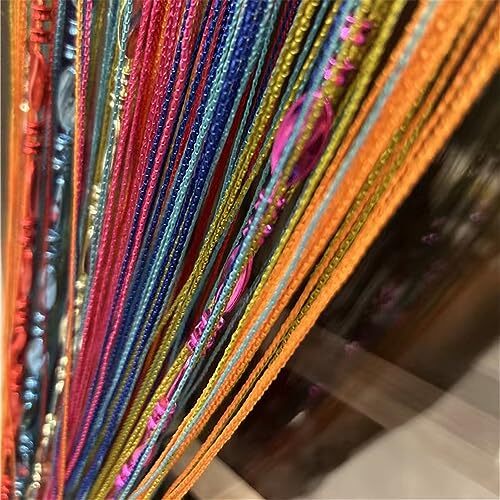 100cmX200cm Decorative Door String Curtain Beads Wall Panel Colorfull 25