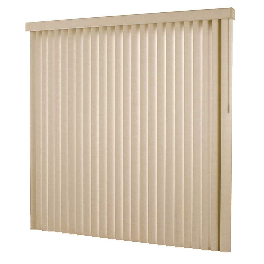 Room Darkening Vertical Blind Kit for Sliding Door Window 78 in. x 84 inch Khaki