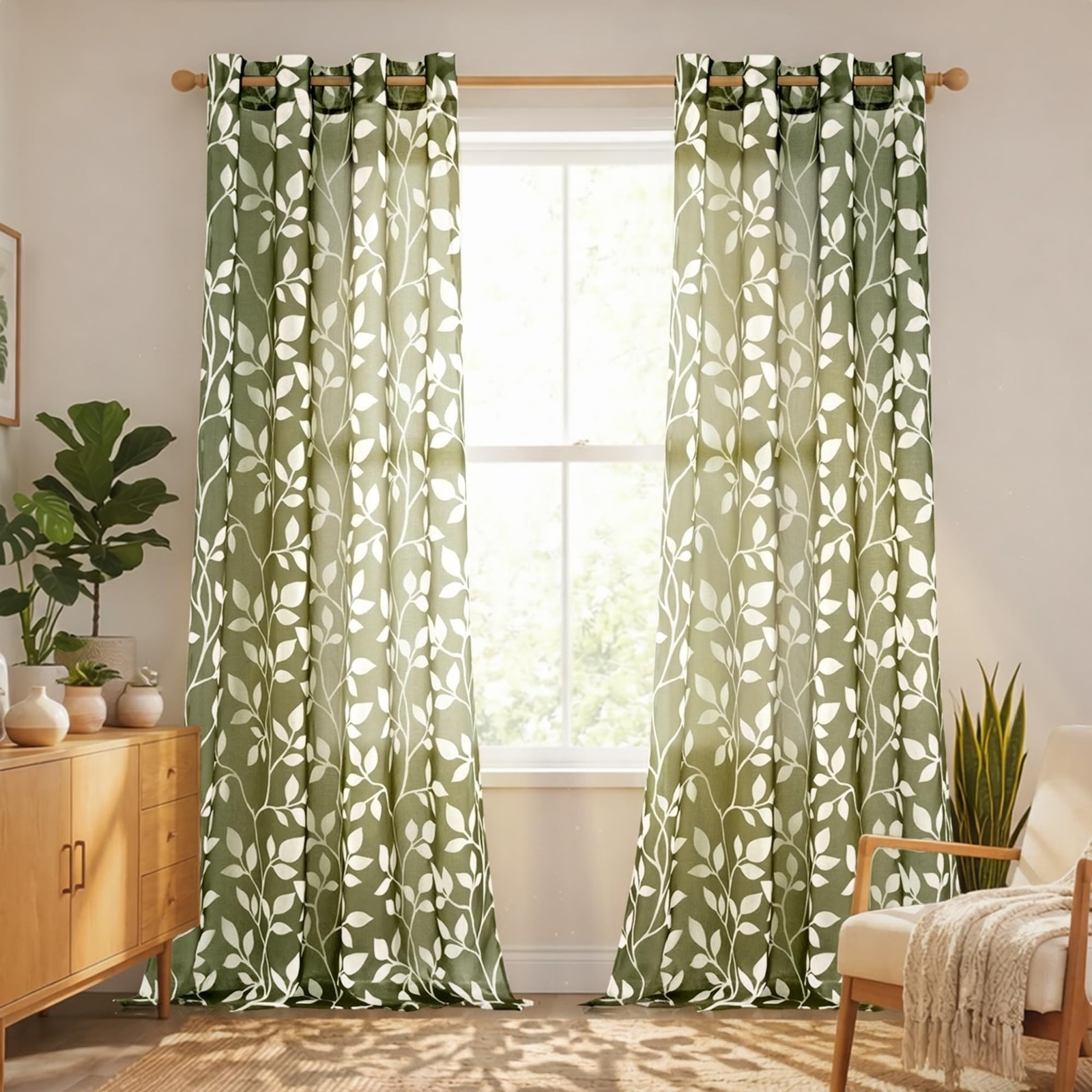 Xtmyi 2 Panel Set 96 Inch Curtains For Sliding Glass Door Grommet Semi Sheer