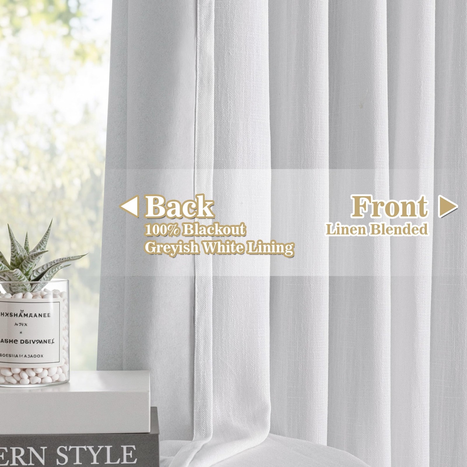 White Blackout Curtains 84 inches Long Pinch Pleated Curtains for Living Room…
