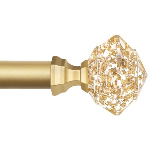 Curtain Rod 32 to 58 Inch(2.6 to 4.8 ft), Splicing 32-58″ Luxury Gold