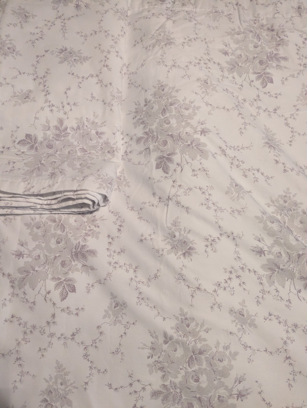 2 Laura Ashley Sophia Lavender Grey Floral Drapes 40×86” Cottagecore Granny