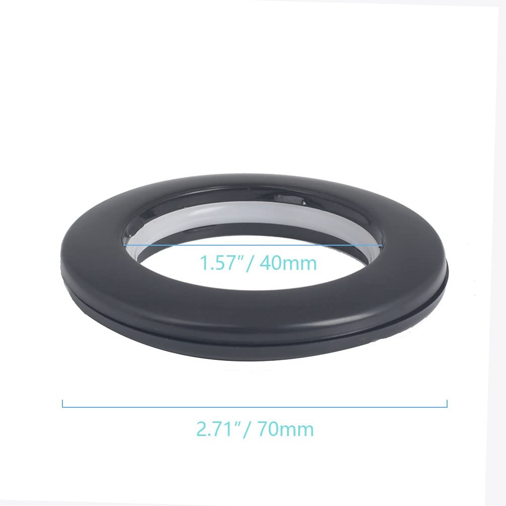 Curtain Grommets 42 Pack Inner Diameter 1-9/16″ (40mm) Plastic – Low Noise