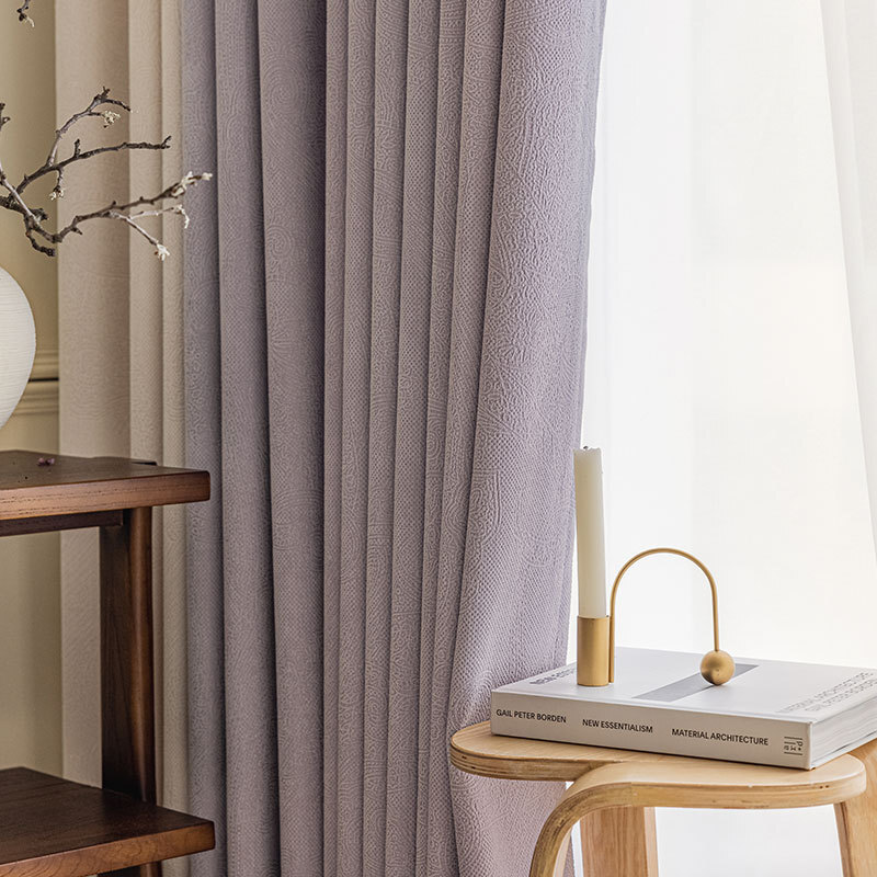 Embossed Shade Curtains Three-Dimensional Texture Curtains Living Room Curtains