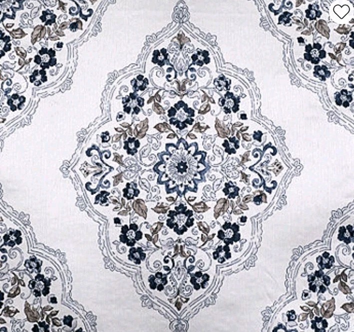 1 Panel R Home Decorative Window Curtain Rod Pocket Regency Medallion 50inx108in