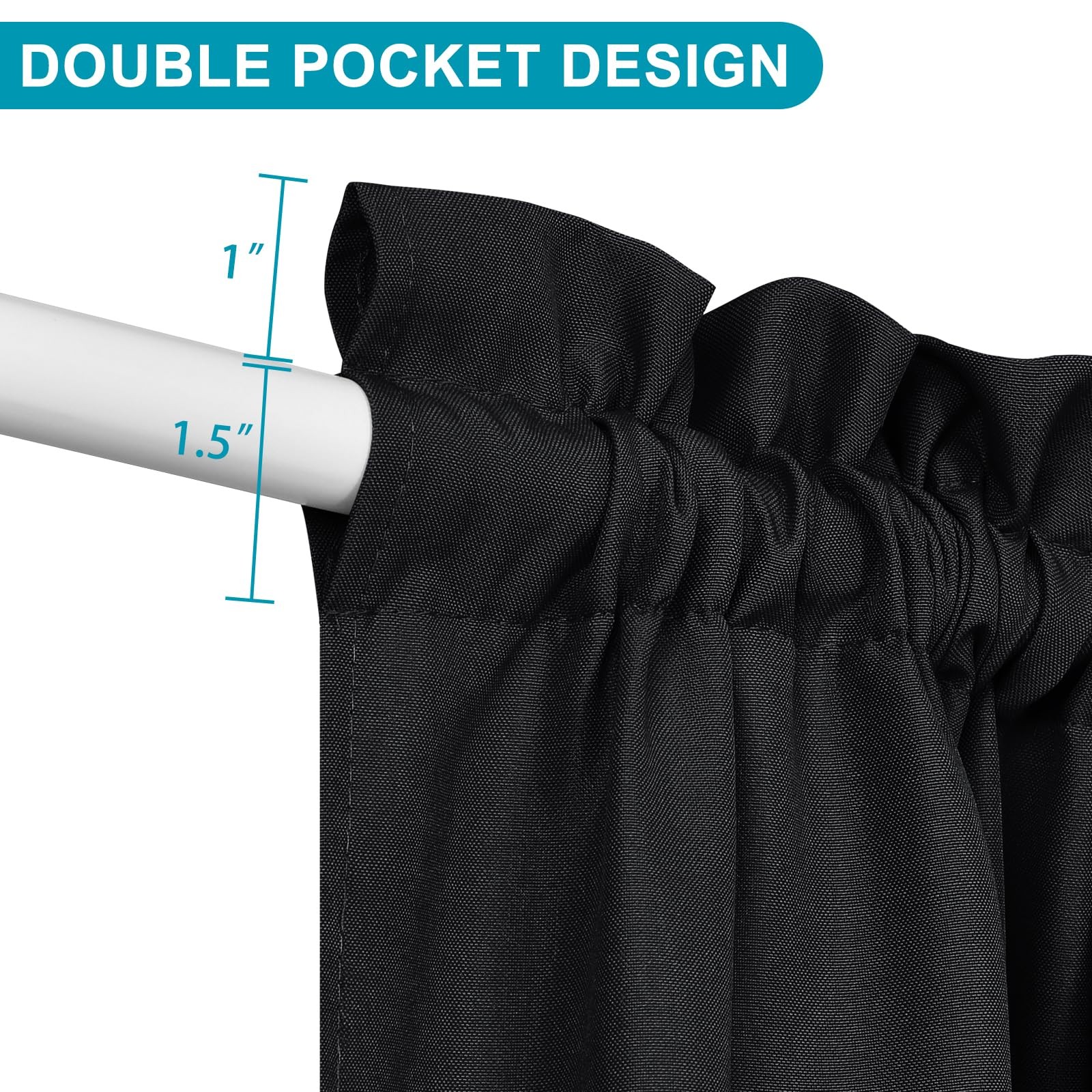 French Door Curtains for Small Window, Rod Pocket Short Front Sidelight Curta…