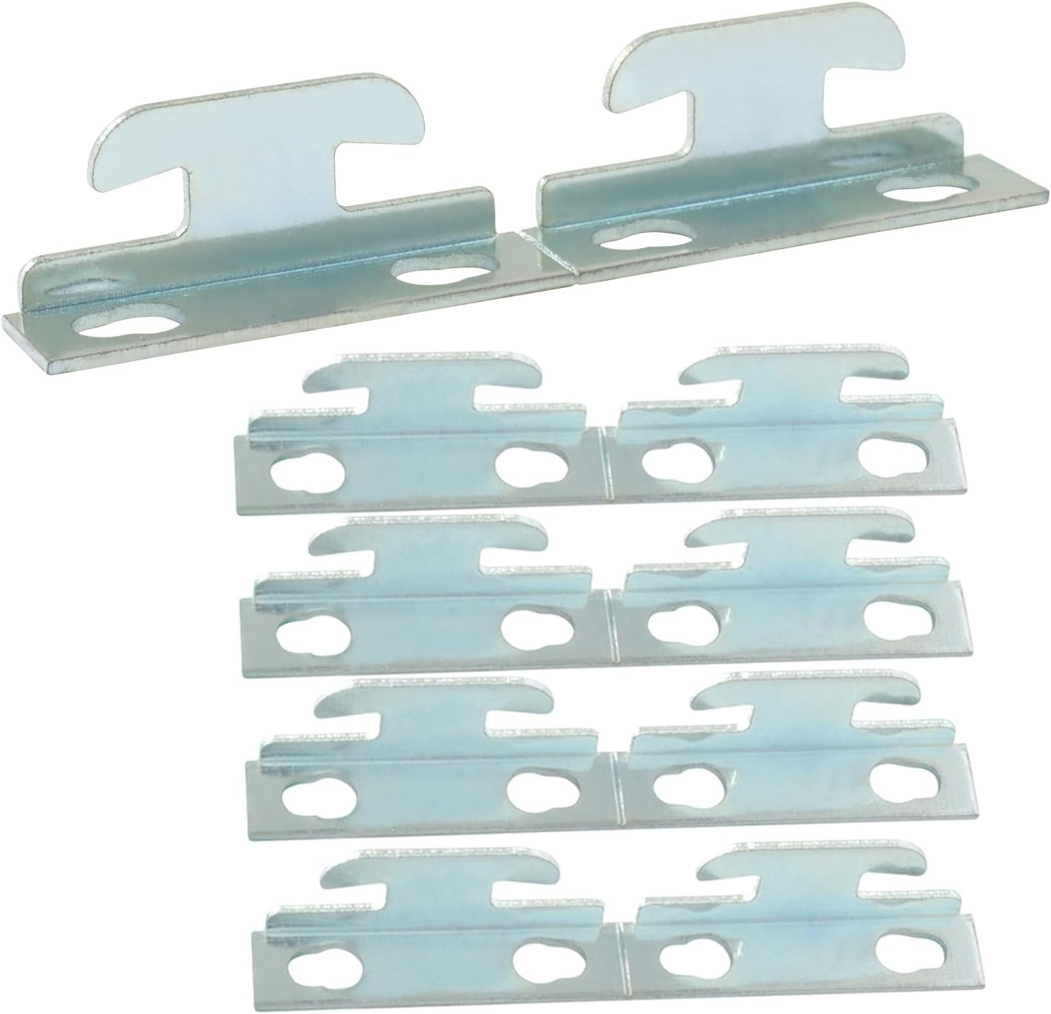 10pcs/5 sets Curtain Rod Brackets Wall Hooks Hardware Kit, Heavy Duty Metal Sing