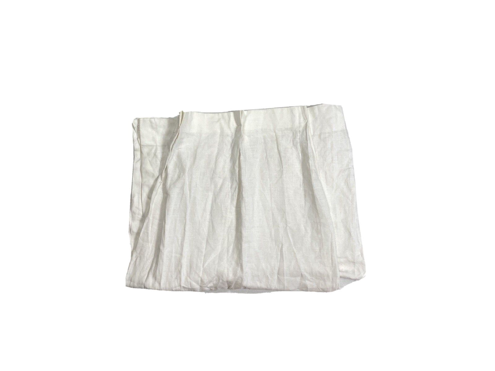 Custom Made Vintage Curtain Panel Ivory Off-White 92 Long Drape Luxe Pinch Pleat