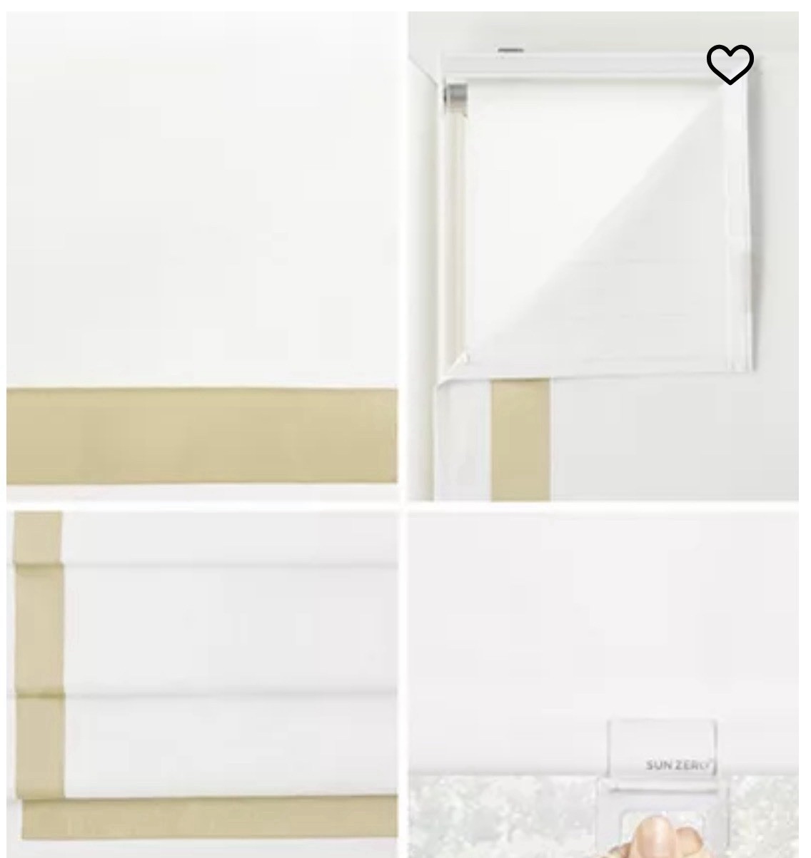 Sun Zero Olander Ribbon Border Total Blackout Cordless Roman Shade 31×64 Taupe