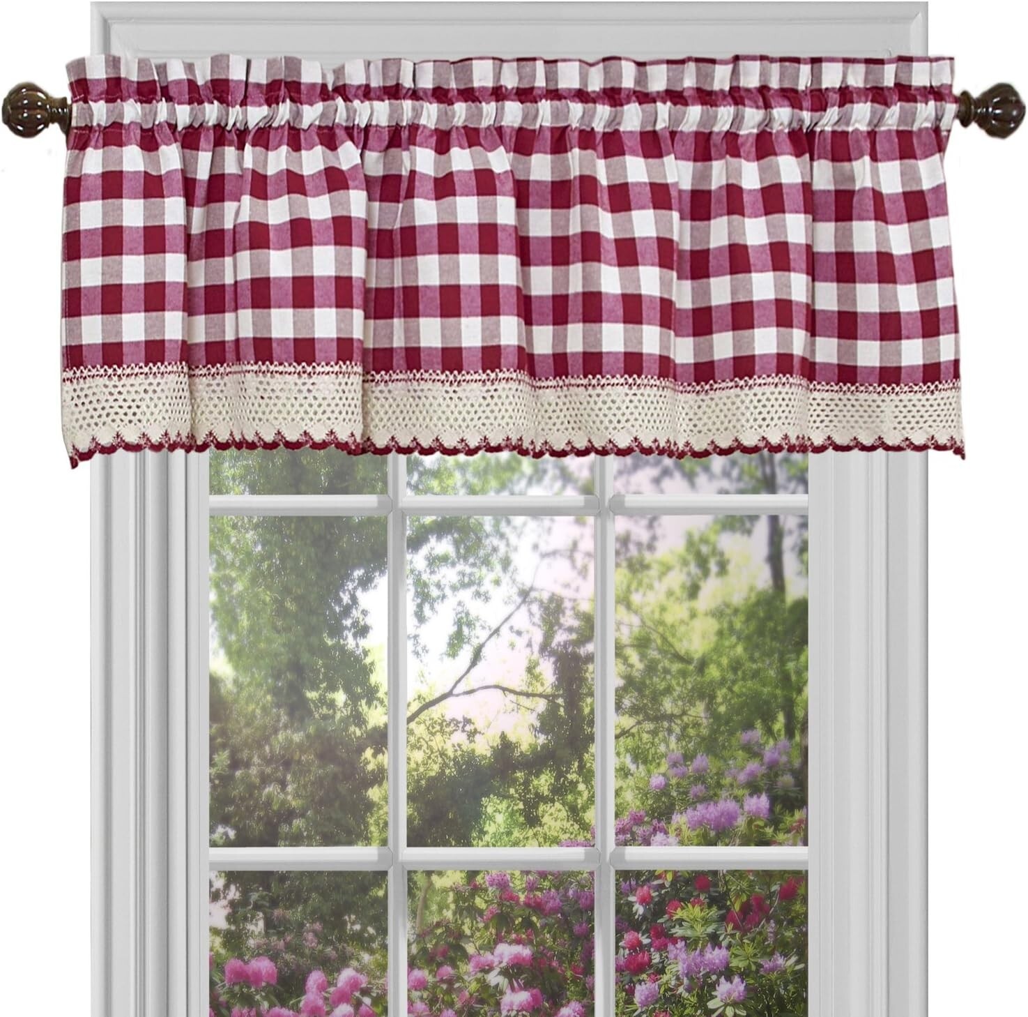 Buffalo Check Plaid Gingham Custom Fit Farmhouse Window Valances – Assorted