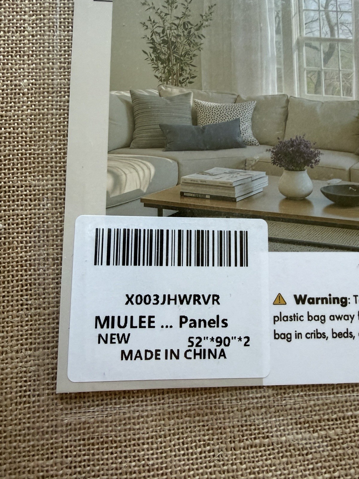MIULEE Brown Linen Curtains. 52″W x 90″L. Light Filtering. Farmhouse Decor