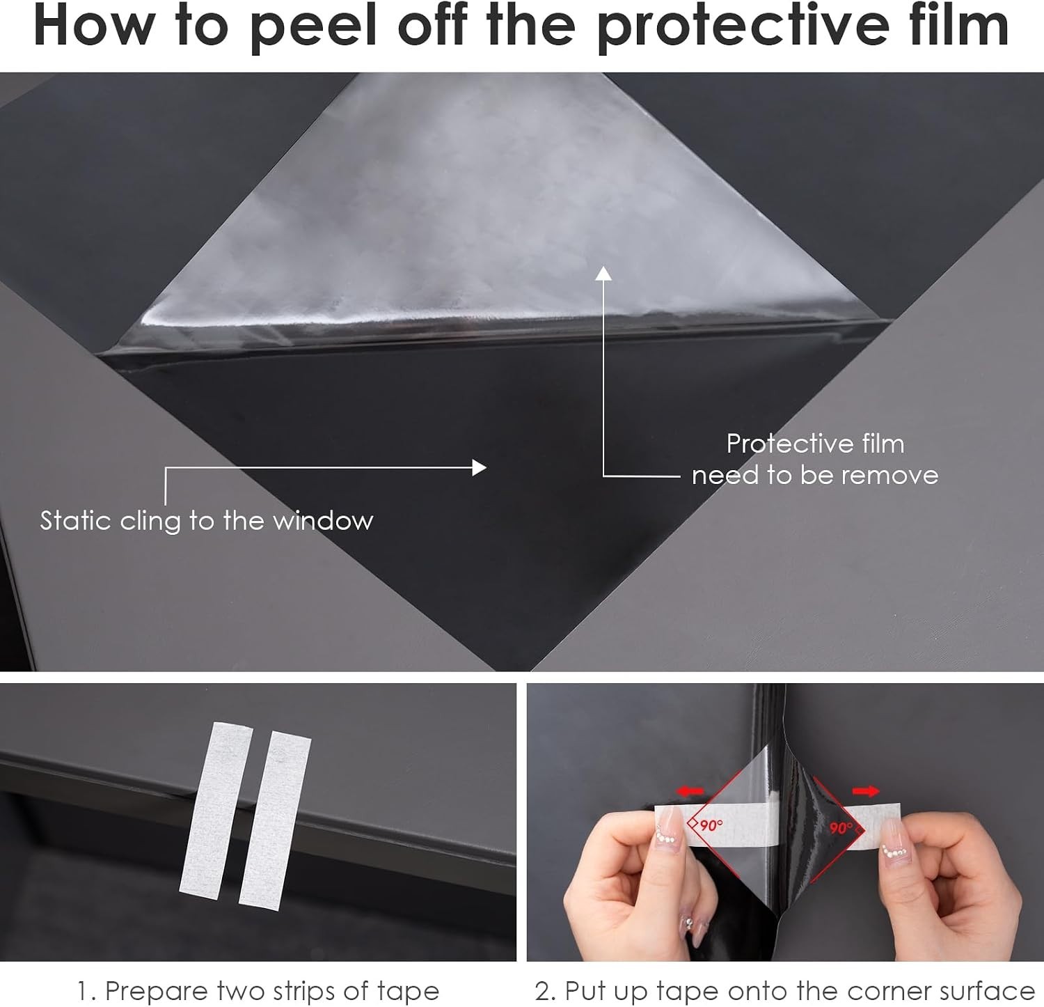 Leaf Pattern Window Tint with Installation Tools, Blackout Window Cover, Sun …