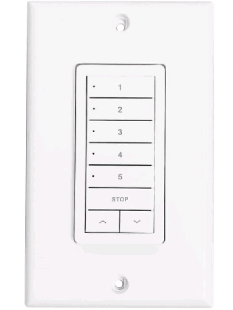 Rollease Automate 5 Channel Decorator Wall Switch Remote Flush Mount – NEW!