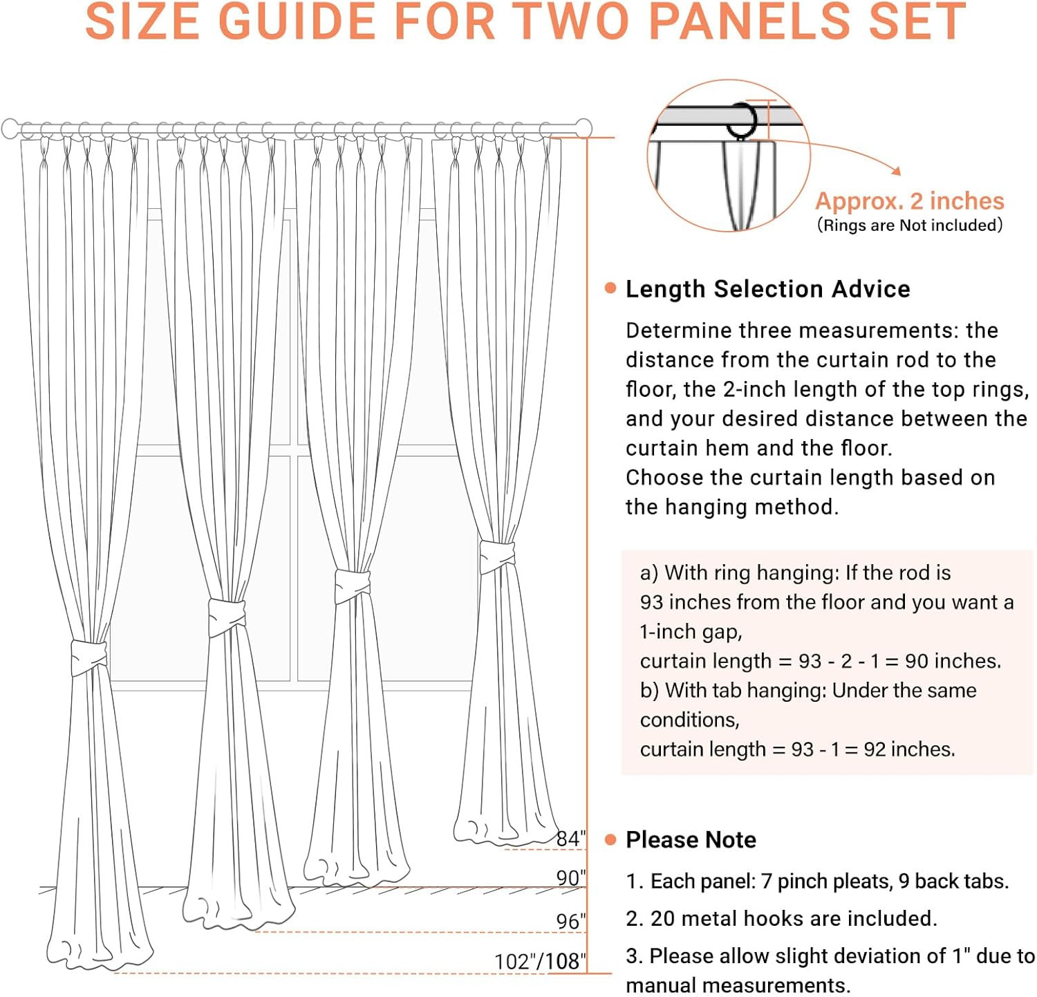 100% Blackout Shield Polyester Pinch Pleated Curtains Blackout, Pleated Drapes 8
