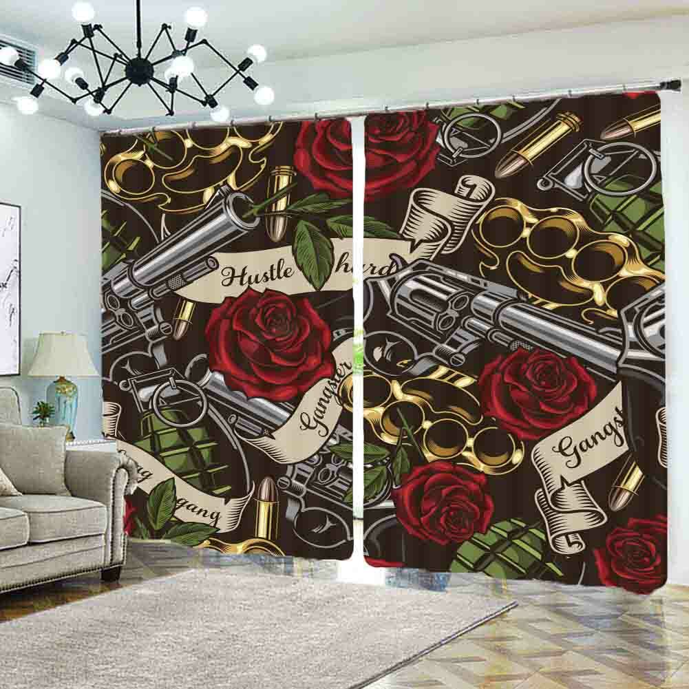 Red Line Expanded Ruby 3D Curtain Blockout Photo Printing Curtains Drape Fabric