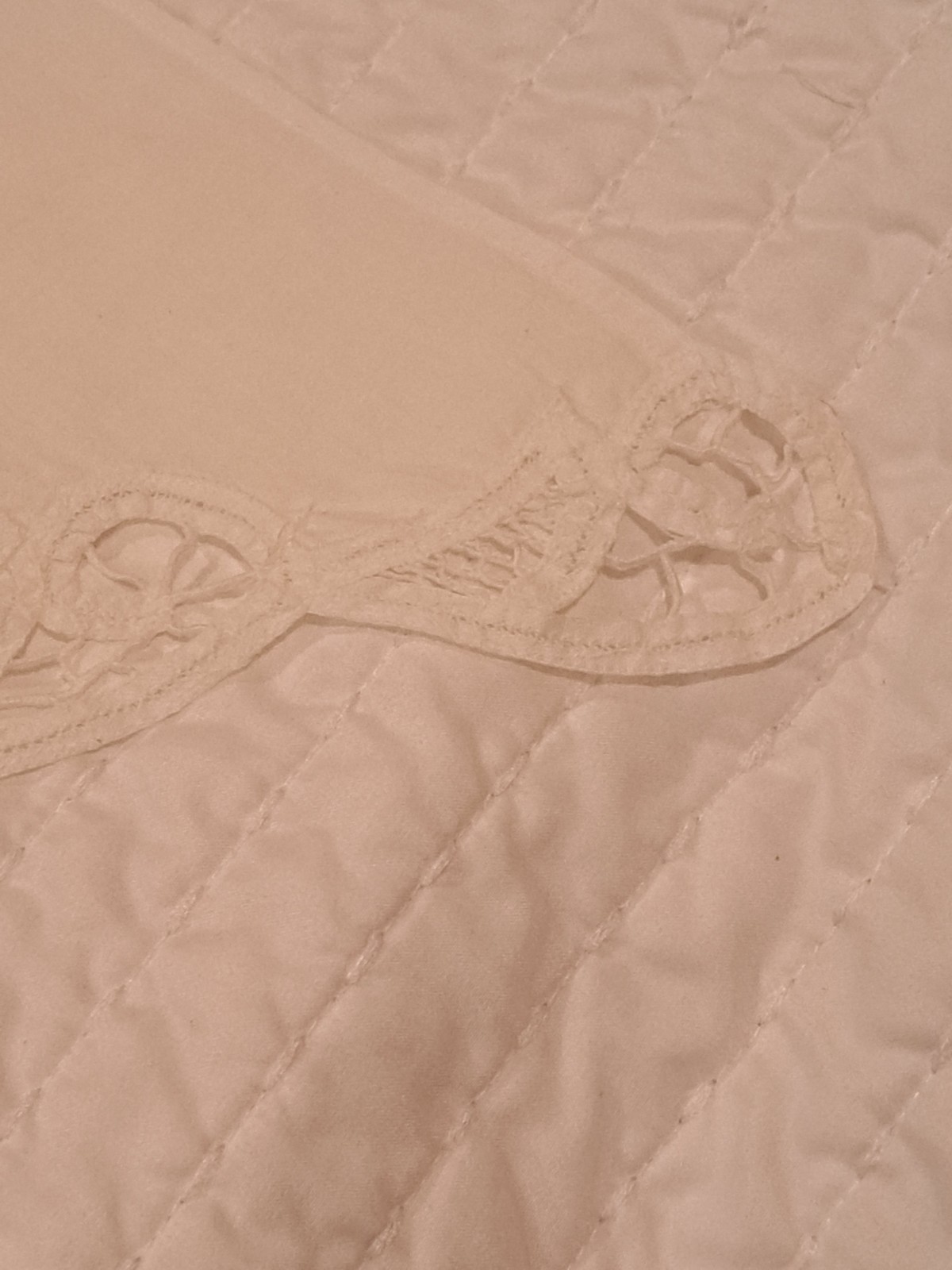 Set White Battenburg Lace Trim Window Curtain Valance Cotton Shabby Cottagecore+