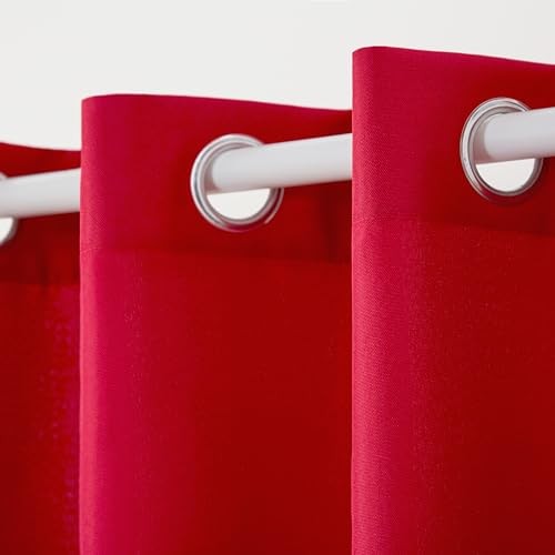 Cabana Solid Heavyweight Indoor Outdoor 54″W x 84″L (Pack of 2) Radiant Red