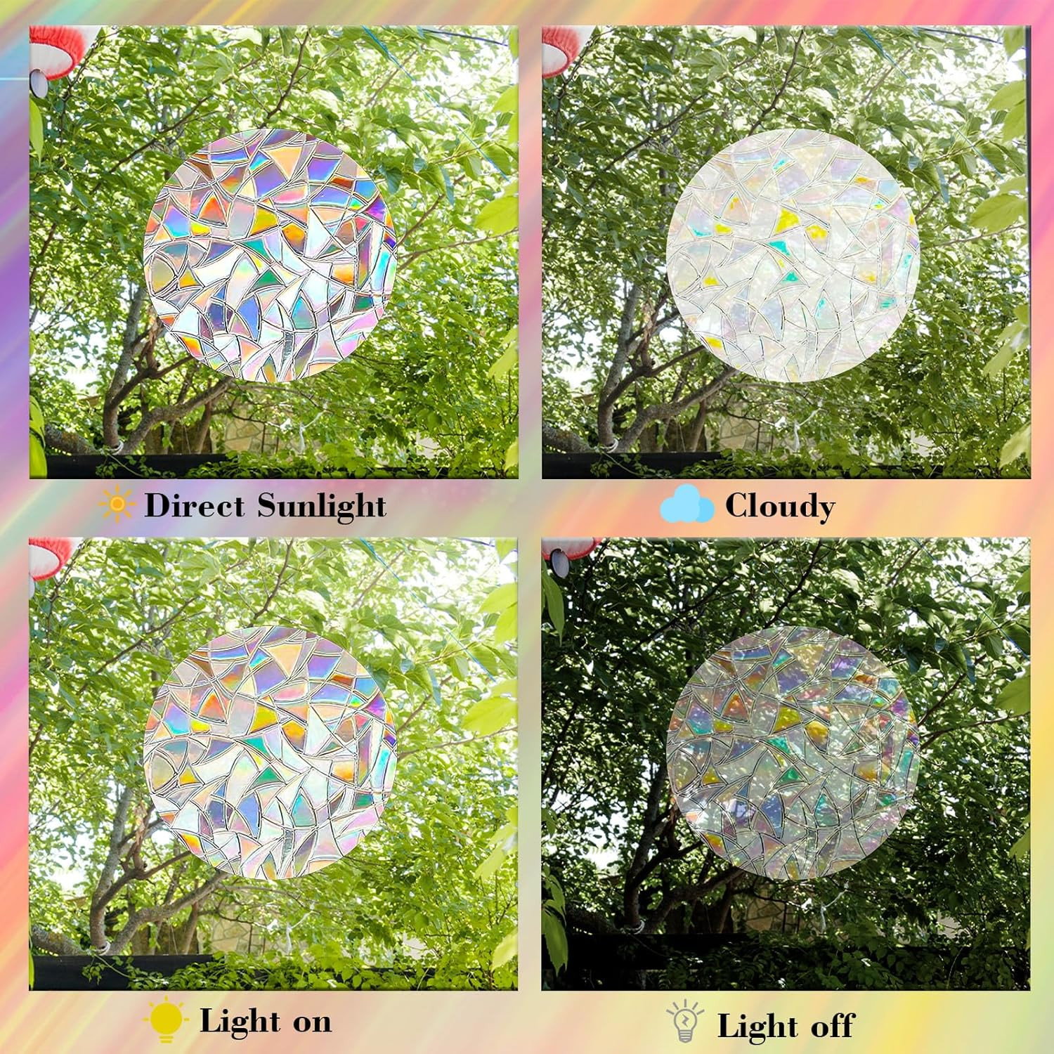 33pcs Prism Window Decals to Prevent Bird Strikes Prevention Window Stickers for