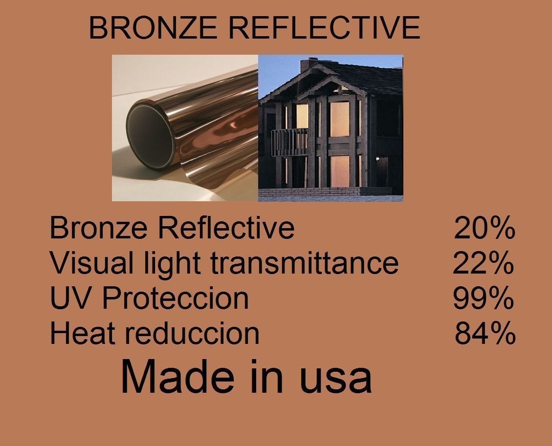 Architectural Window Film Solar Bronze 20% Home Tint 48″ x 7 Feet USA