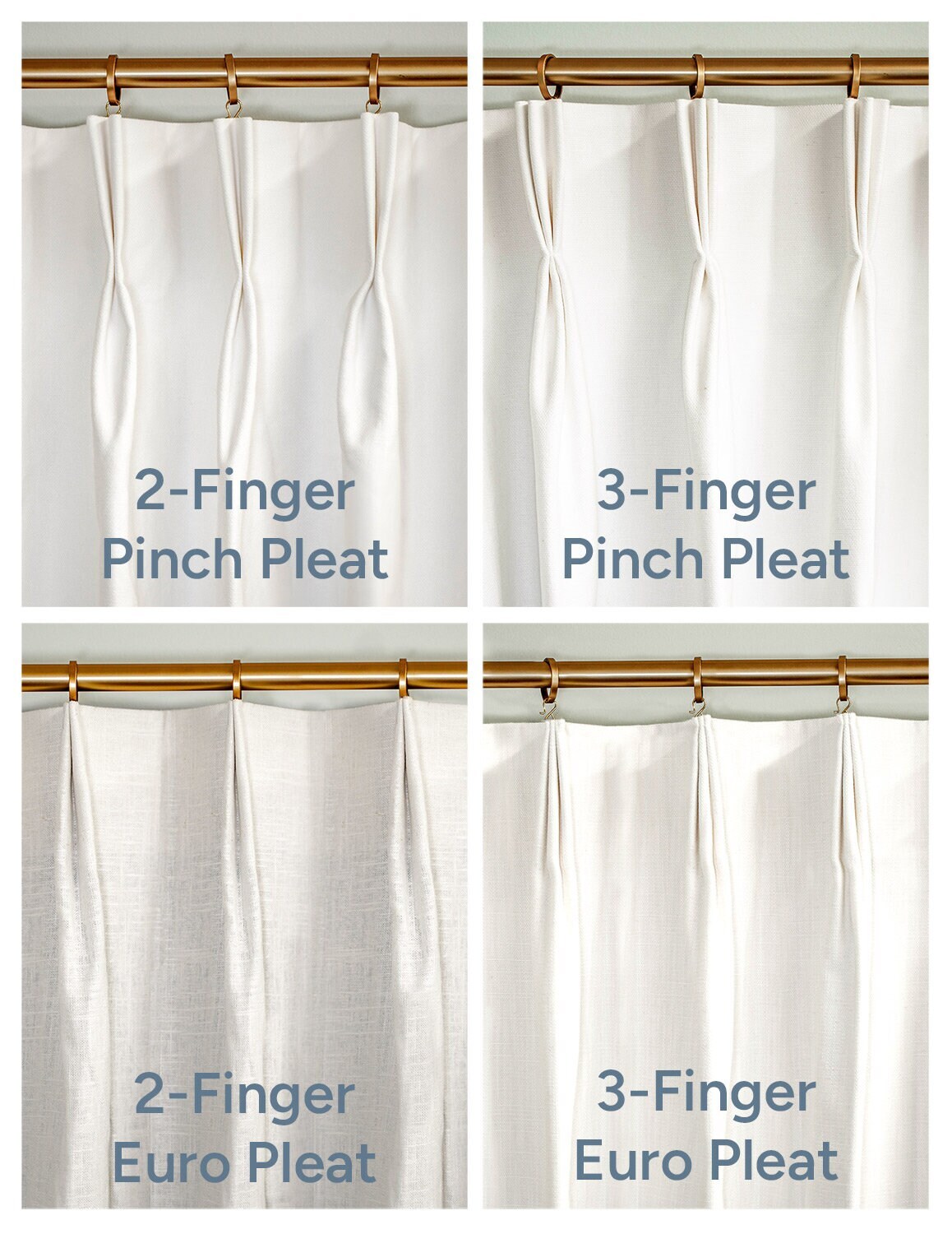 Custom Drapes – Pleated & Lined – 7 oz. Cotton Duck Natural – 1 Pair / 2 Panels
