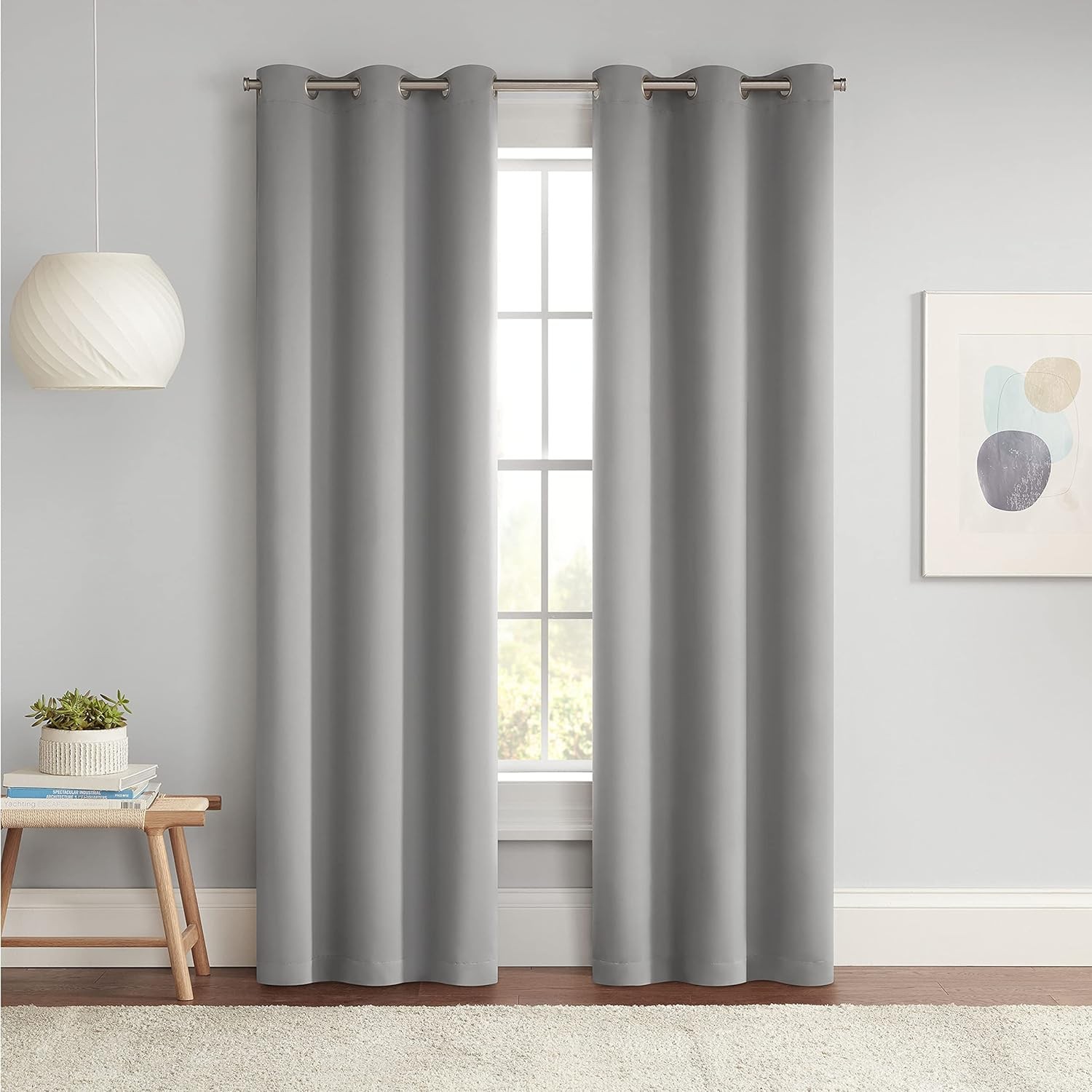 Blackout Curtains Bedroom-Darrell 37″ x 84″ Insulated Darkening Single Panel Rod