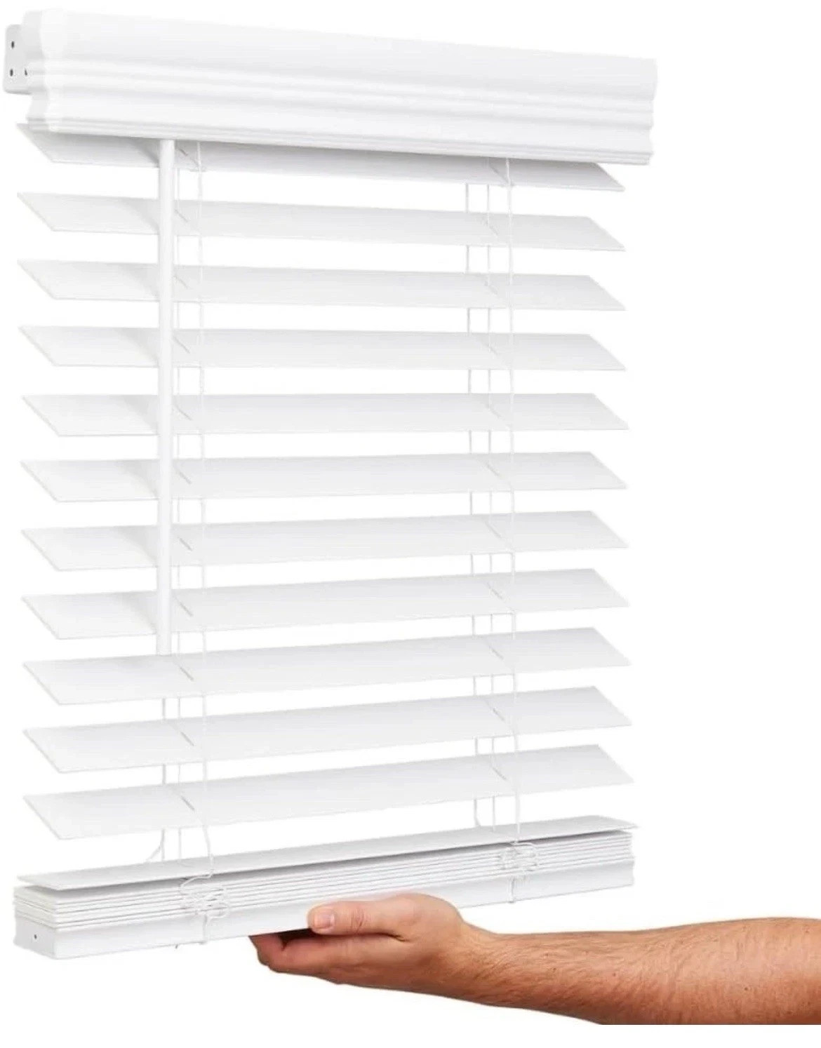 Lotus & Windoware Cordless 1” Vinyl Blind White 11×72 New Open Box
