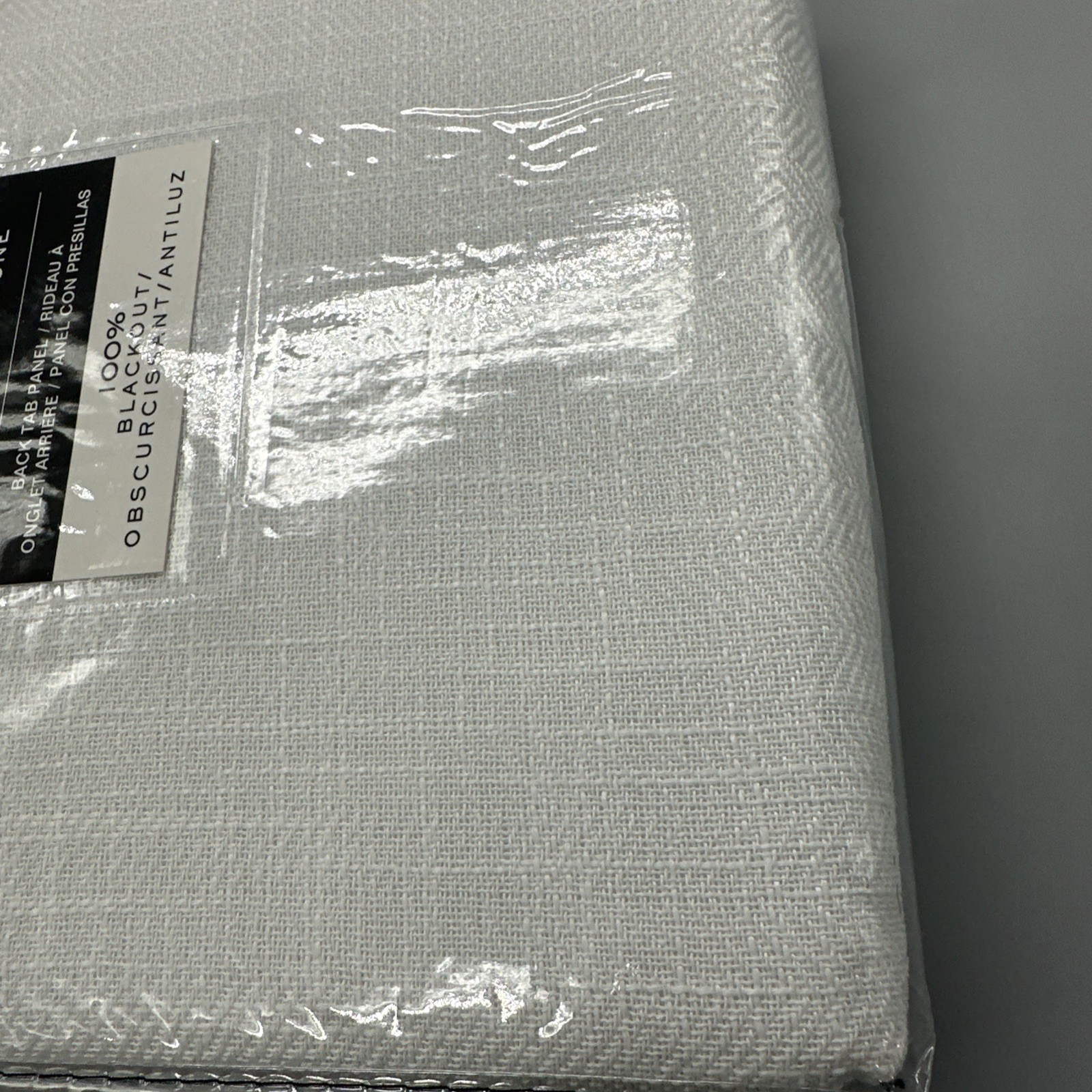Ralph Lauren Back Tab Panel Curtain Blackout Herringbone- WHITE 52x 84” – New