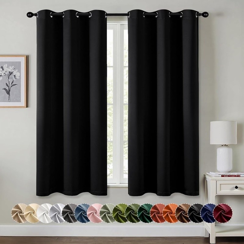 Durable Thermal Insulated Light Blocking Curtains Energy Saving Home Drapes New