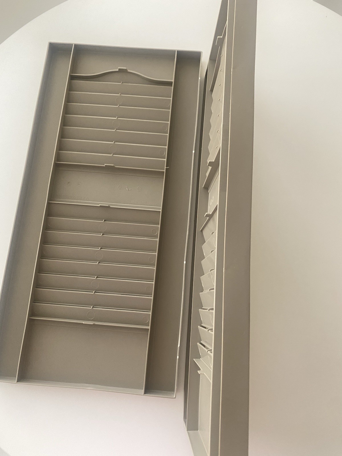 Ekena Millwork Vinyl Open Louver Shutters 12” x 25” French Roast (Pair)