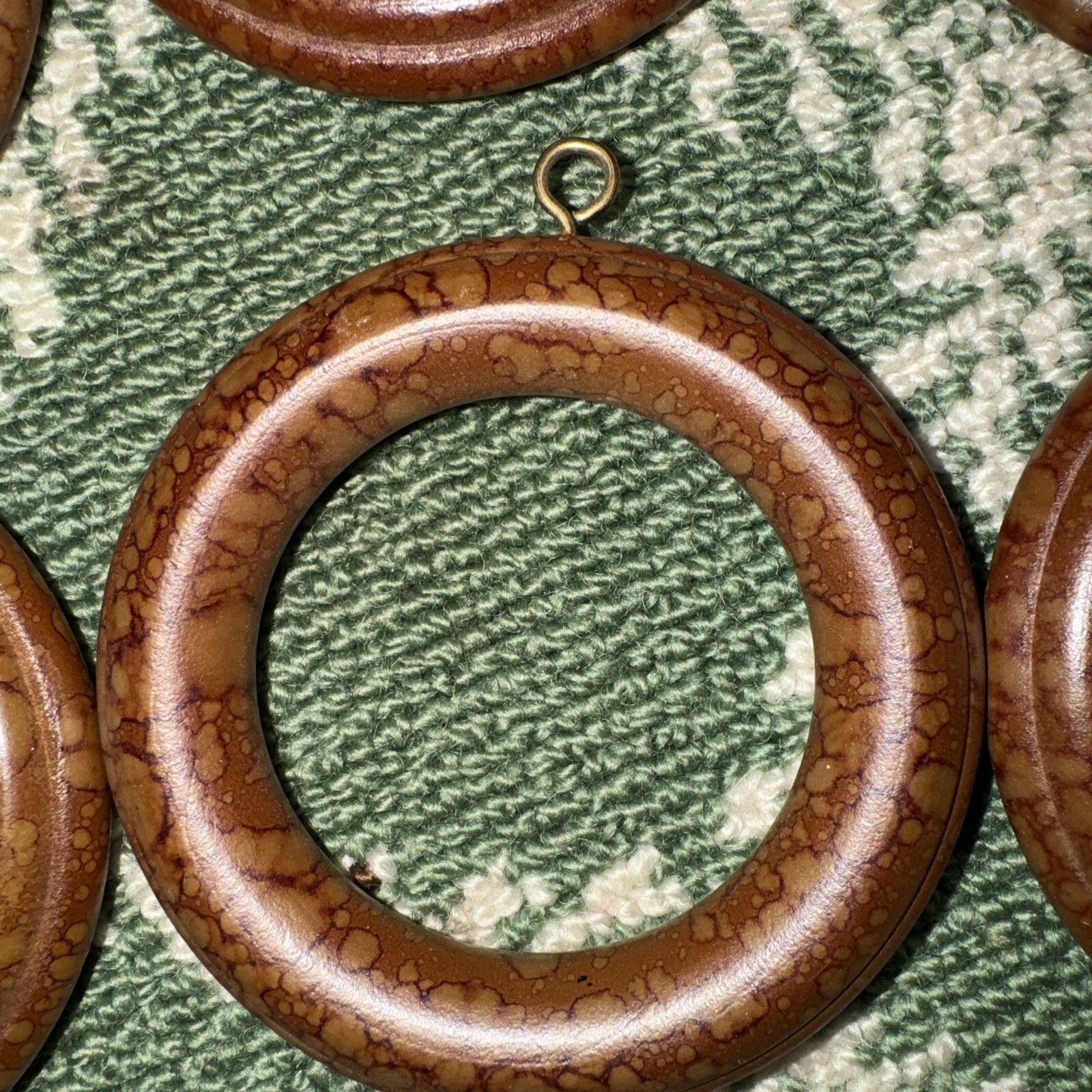 20 Wooden Curtain Rings Screw Eyes Hooks Drapery & 4wood Finials Traditional