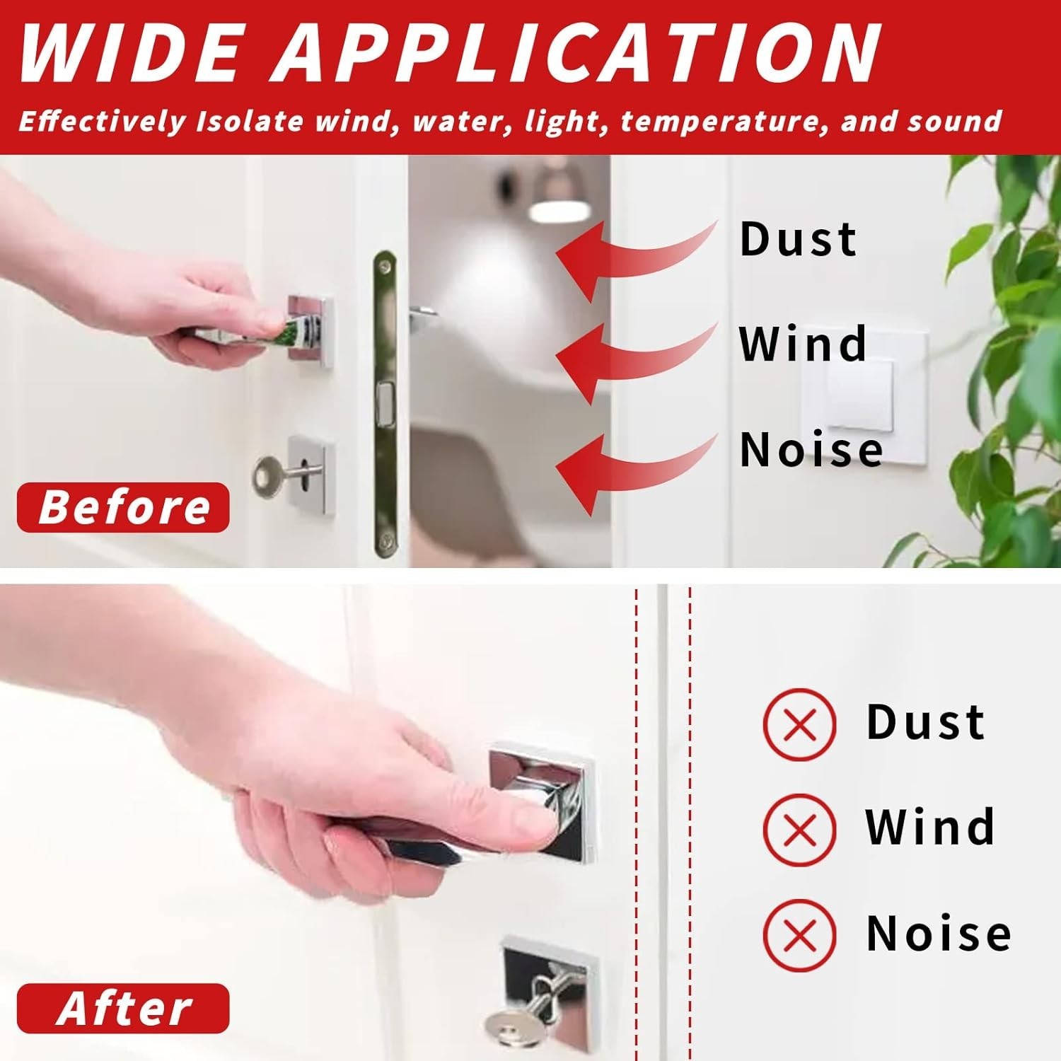 Effortless Door Sealing: 40ft Self-Adhesive Weatherstripping for Home Comfort