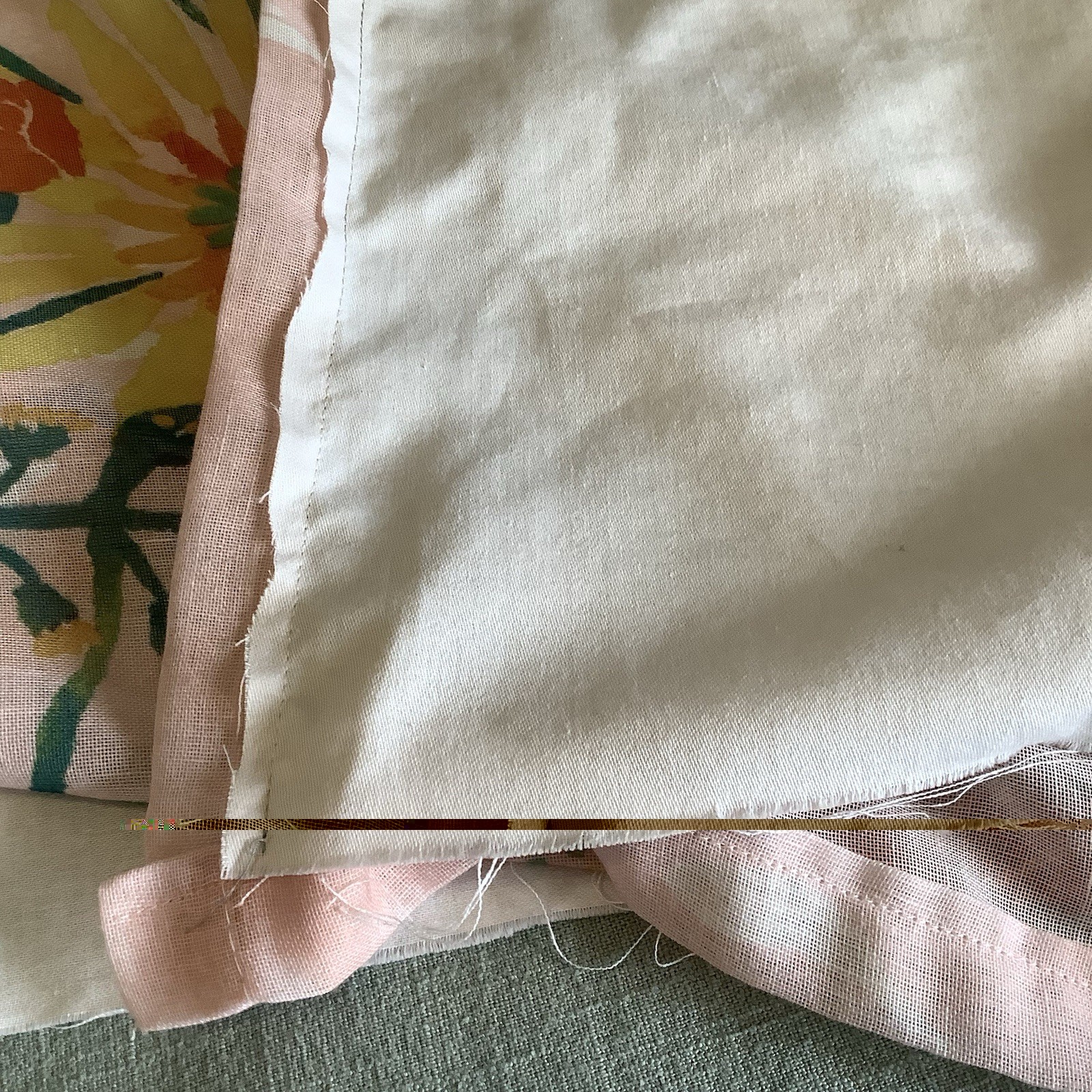 Target Opalhouse 2 Curtain Panels 54” x 56” BOHO FLORAL Orange Green LINED