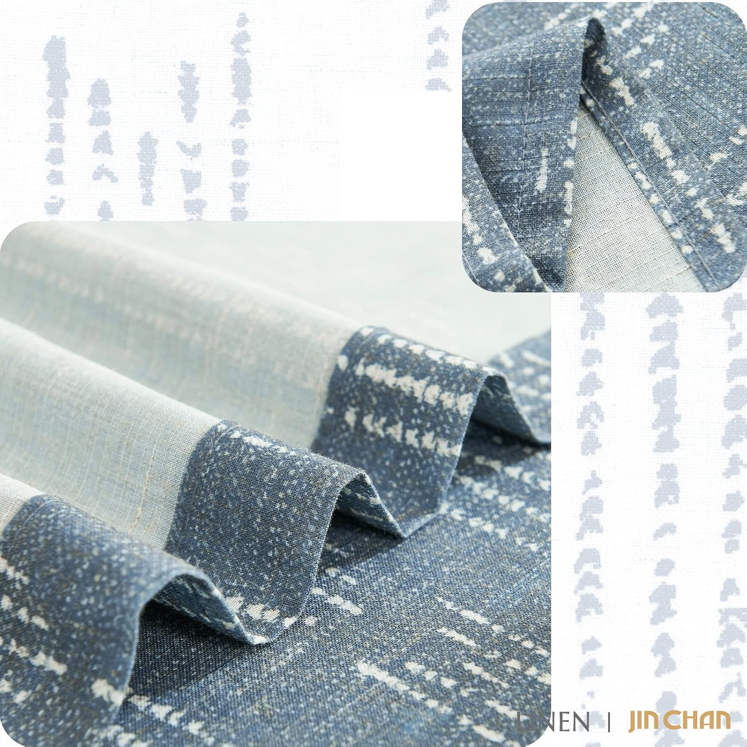 Boho Kitchen Curtains 36 Inch Bohemian Geometric Striped Linen Textured Tier Lig