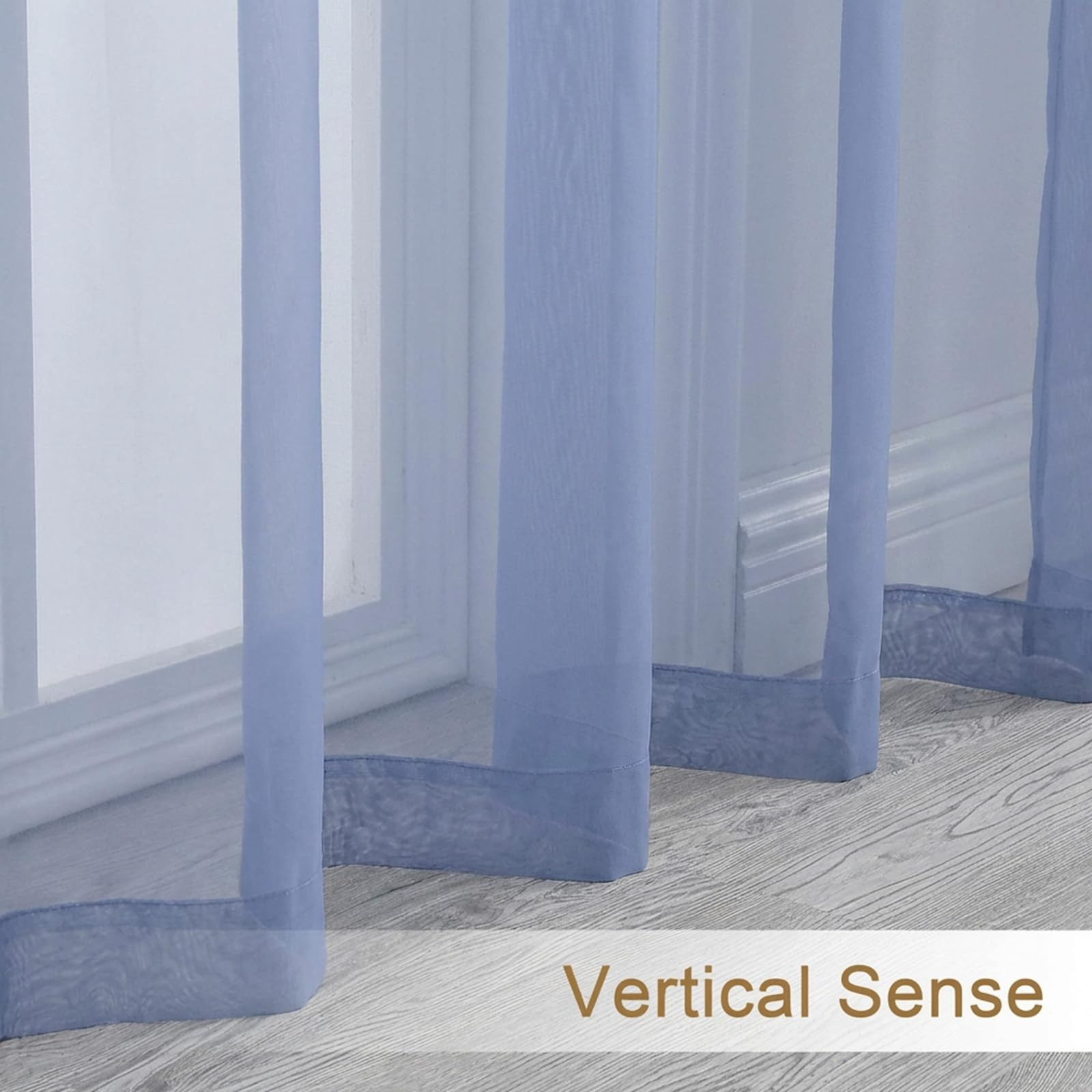 Sheer Tier Curtains 24 Inch Length – Small Window Kitchen Curtains for Bathroom