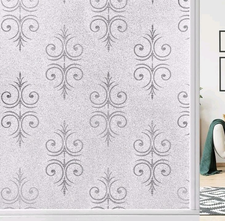 Decorative Window Film Static Frosted Privacy Film Glass Cling 23.6 X 78.7 Inchs