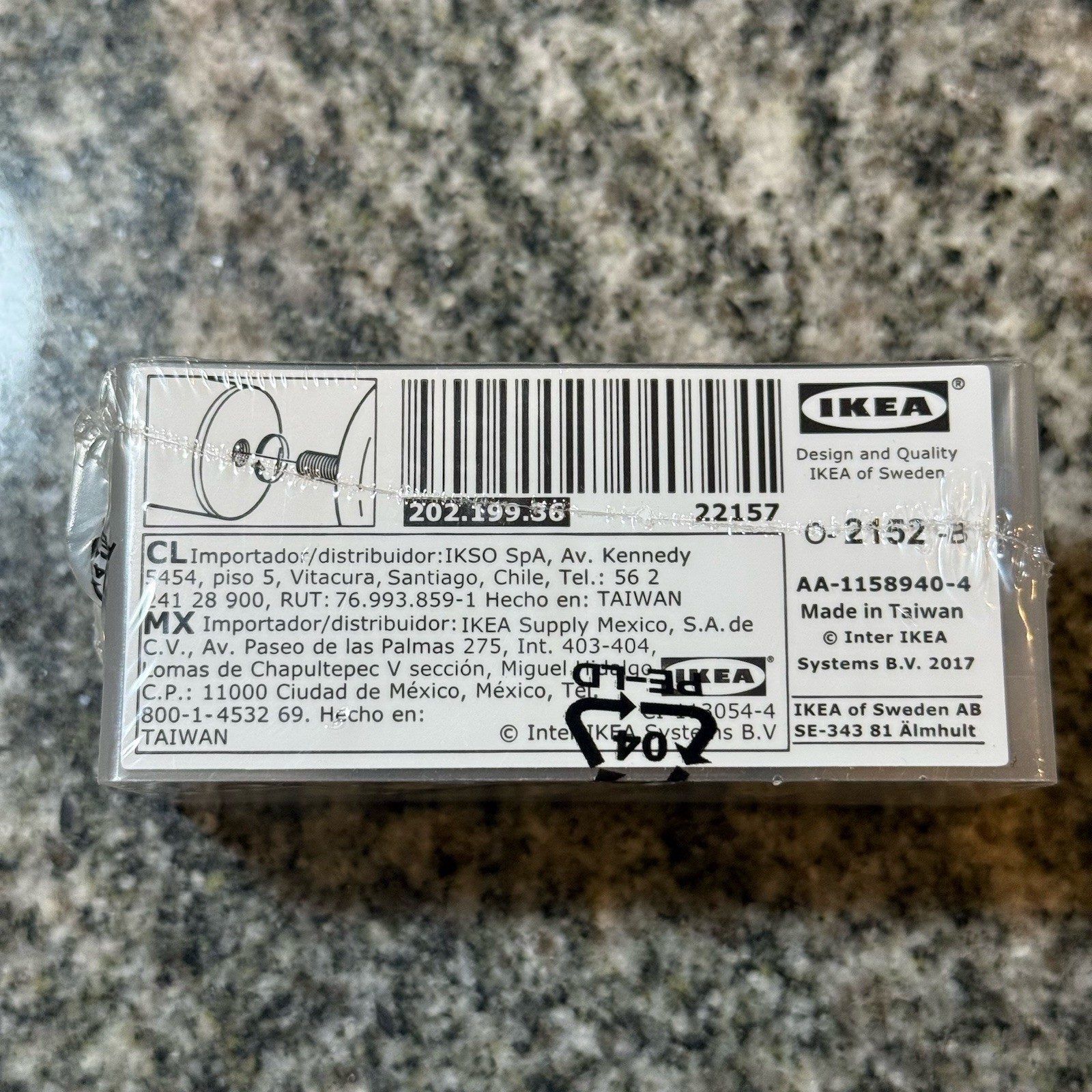 IKEA Raffig Black Curtain Rod End Caps 202.199.36 ONE PAIR BRAND NEW SEALED NIB