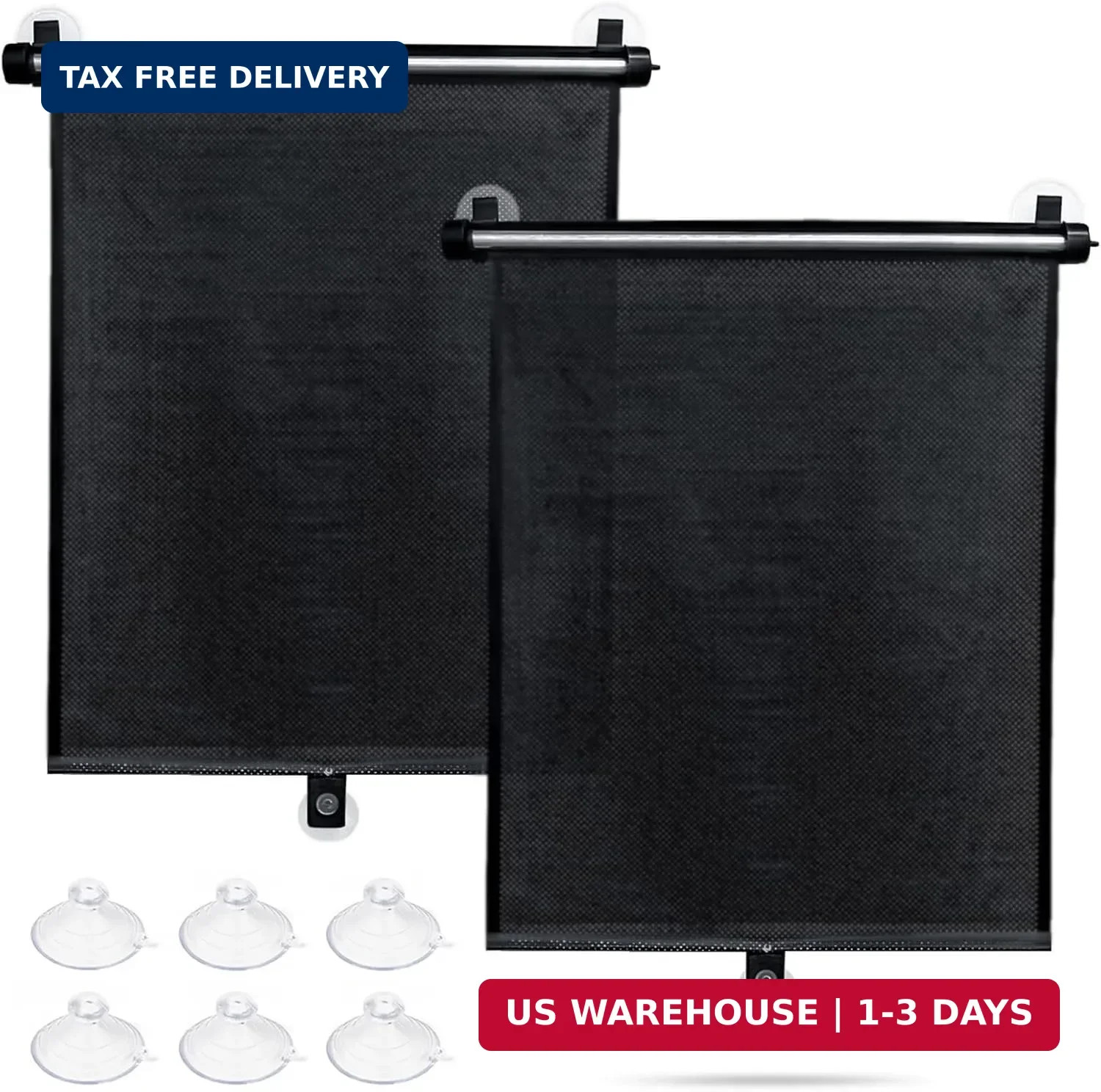 Sfee Car Window Shade for Side Windows, 2 Pack Sun Shade Retractable for Car Blo