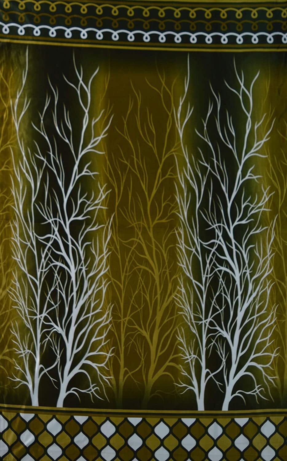 2 Piece Eyelet Polyester Door Curtain Set 7ft Green